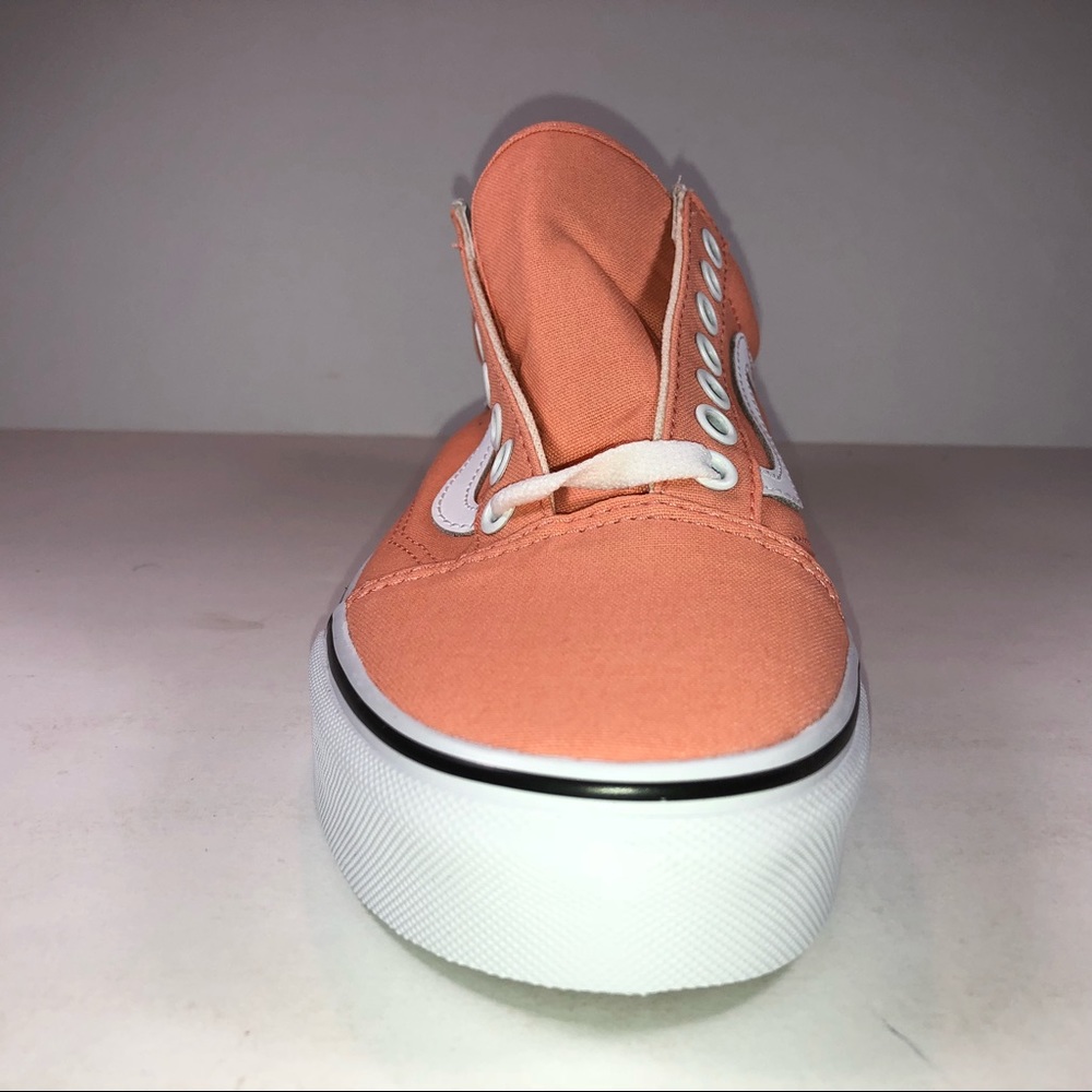 Vans Old Skool Peach Pink & True White Sneakers - Picture 7 of 8